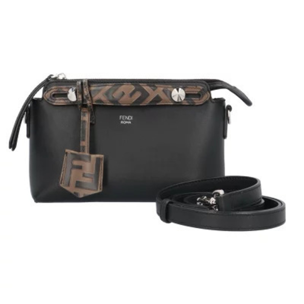 Fendi By The Way Shoulder Bag Leather Black